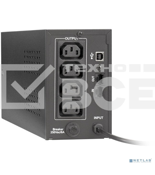 Источник бесперебойного питания ExeGate EP285476RUS Power Smart ULB-850.LCD.AVR.C13.RJ.USB <850VA/480W, LCD, AVR, 4*IEC-C13, RJ45/11, USB, Black>