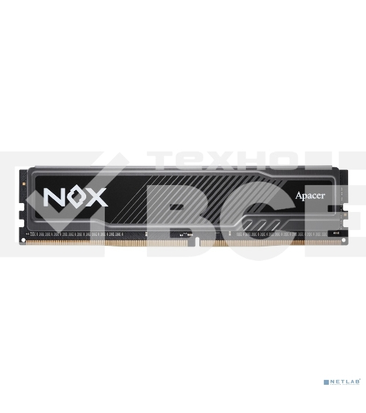 Оперативная память Apacer Nox, DDR4, 16GB (1x16 GB), 3200 MHz, CL16, радиатор, чёрный