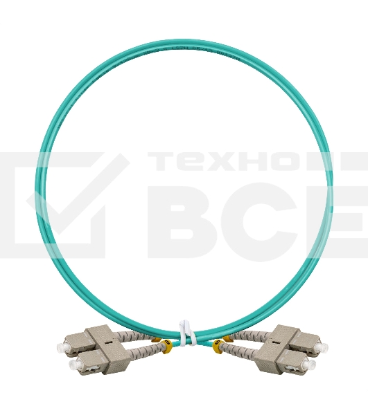 Патч-корд волоконно-оптический ExeGate FC-D-503-SC-SC-1M-LSZH (Шнур ВО MM 50/125 (OM3), SC/UPC-SC/UPC, Duplex, LSZH, 1м)