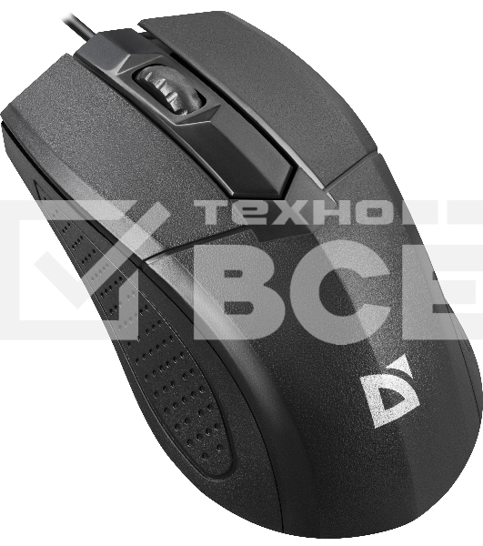 Мышь проводная Defender Optimum MB-270 черный, 1200 dpi, USB, кнопки - 3