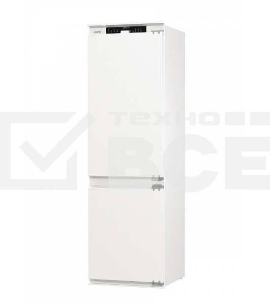 Встраиваемый холодильник Gorenje NRKI517141 белый двухкамерный 175/68 л морозилка снизу, No Frost