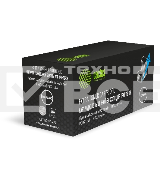 Картридж лазерный Cactus CS-TK5230C-MPS голубой (4400стр.) для Kyocera Ecosys M5521cdn/M5521cdw/P5021cdn/P5021cdw
