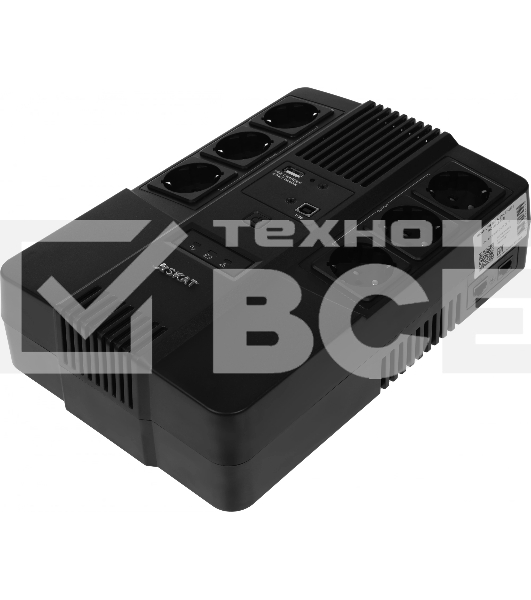 Источник бесперебойного питания SKAT-UPS 800 AI ИБП 220В 480Вт 1 АКБ 9А.ч внутр. меандр. стаб-ция напр-я. 6 выходов Бастион 452