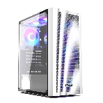 Компьютерный корпус без блока питания PCCOOLER MA100 MESH WH, Mesh Mid Tower, White, TG, 0.4 SPCC, 3x120мм ARGb ATX, mATX, mITX 160/310/180мм 2x2.5', 2x3.5', 7xPCI 1xUSB-A 3.0, 2xUSB-A 2.0 360x200x446mm, фото5