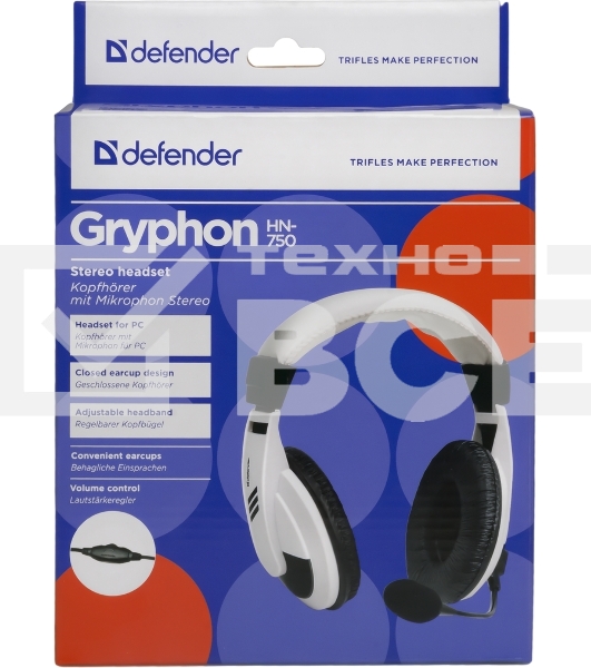 Гарнитура Defender Gryphon 750 белый, проводная