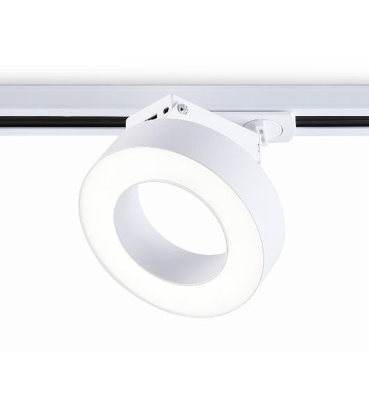 Трековый однофазный светодиодный светильник Ambrella light GL6866 WH белый LED 15W 4200K D115*80