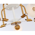 Светильник Ambrella light TR303323/5 WH/GD/CL/FR белый/золото/прозрачный/белый матовый E27*5 max 60W D620*200, фото5