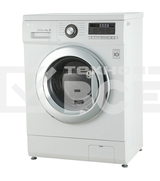 Стиральная машина LG F1096ND3 белая, загрузка фронтальная 6кг, 1000 об/мин., класс: A