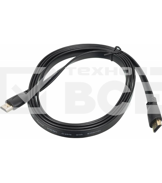 Кабель аудио-видео High Speed ver.1.4 Flat HDMI (m)/HDMI (m) 2м. черный