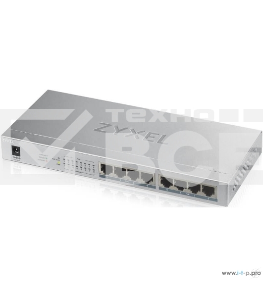 Коммутатор Zyxel GS1008HP Switch PoE +, 8xGE PoE +, tabletop, metal, silent, budget PoE 60 W