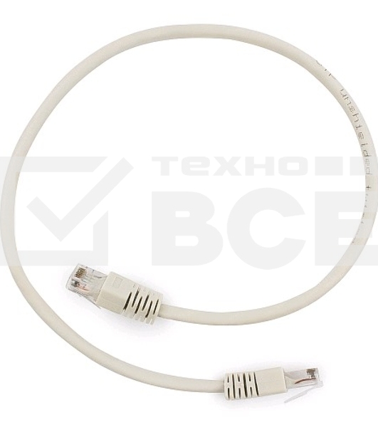 Патч-корд UTP Cablexpert кат.6, 0.5м, литой, многожильный (серый)