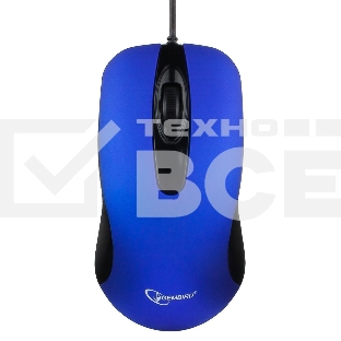 Мышь проводная Gembird MOP-400-B синий, 1000 dpi, USB, кнопки - 3