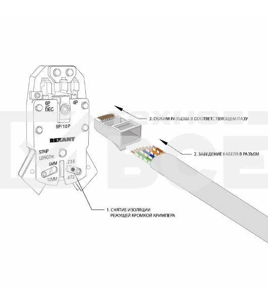 Разъем RJ-45 Rexant (8P8C) под витую пару, FTP, категория 5e