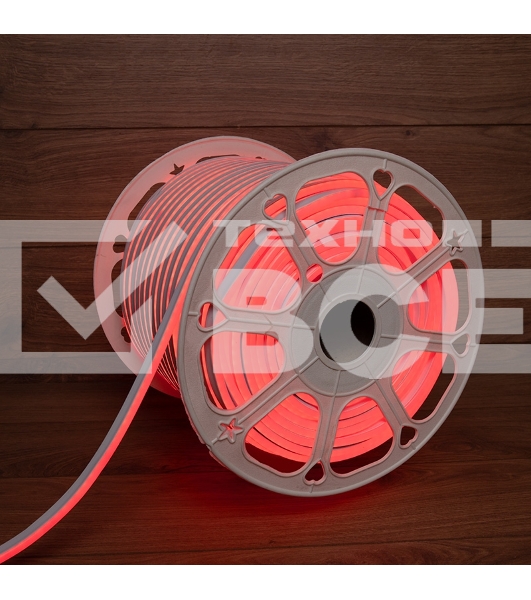 Гибкий неон LED SMD 8х16 мм, двухсторонний, красный, 120 LED/м, бухта 100 м
