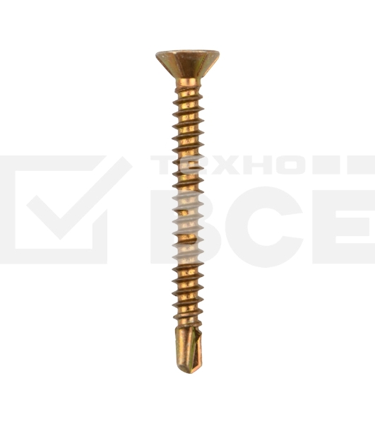 Саморез оконный KRANZ сверло, 3.9х38, желтый цинк, короб (500 шт./уп.)