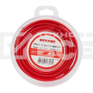 Трубка термоусаживаемая Rexant 3.0/1.5мм красн. ролик 2.44м