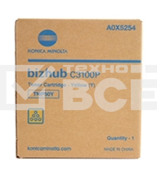 Картридж лазерный Konica-Minolta bizhub C3100P желтый TNP-50Y