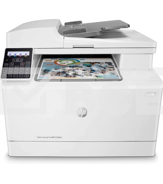 МФУ лазерный HP Color LaserJet Pro M183fw (7KW56A), A4, цветной, печ. до 16 стр/мин., скан. до 15 стр/мин. (ч/б) 8 стр/мин. (цвет), 600 x 600 dpi (печать) 1200x1200dpi (скан.), USB, RJ-45, Wi-Fi, Air Print, Mopria