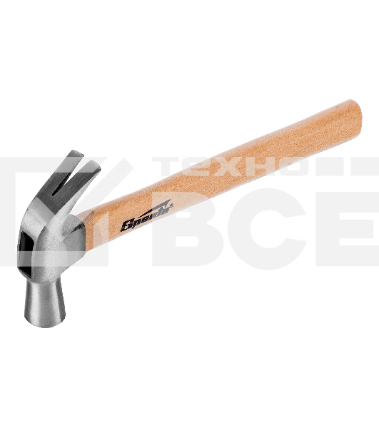 Молоток-гвоздодер Sparta 450 г боек 27 мм деревянная рукоятка
