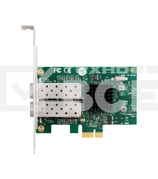 Сетевой адаптер ExeGate EXE-82576-F2 (PCI-E x1 v2.0, порты 2xSFP, 10/100/1000Mbps, Gigabit Server NIC Intel Chipset 82576-F2)