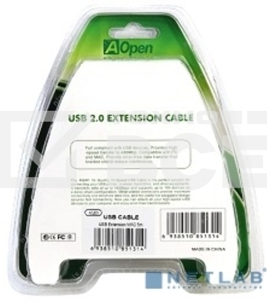 Кабель Aopen/Qust Кабель-адаптер USB2.0-repeater, удлинительный активный <Am-->Af> 5м (ACU823-5M) 6938510851314