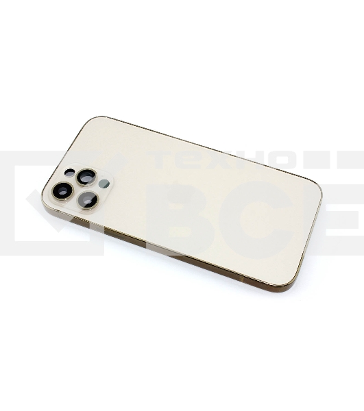 Задняя крышка (корпус) в сборе с рамкой для Apple iPhone 12 Pro золотая