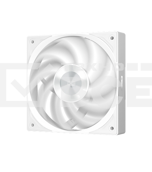 Кулер для корпуса PCCooler F5R120 белый (120x120x25mm, 4-pin PWM, 86.73CFM, 32dBA, 2200RPM)