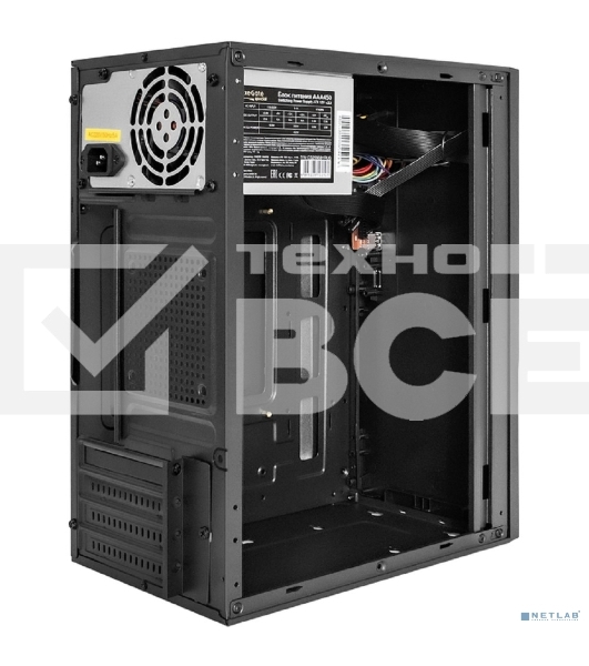Компьютерный корпус Minitower ExeGate BAA-308 (mATX, без БП, 2*USB, HD Audio, черный)