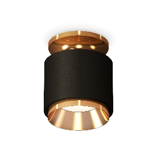 Светильник Ambrella Light XS7511120 SBK/PYG черный песок/золото желтое полированное MR16 GU5.3 (N7929, C7511, N7034)