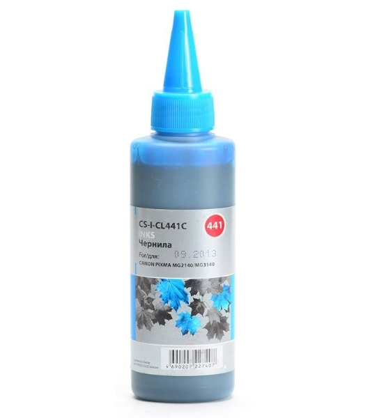 Чернила Cactus CS-I-CL441C голубой (100мл) Canon Pixma MG2140/MG3140