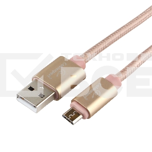 Кабель USB 2.0 Cablexpert CC-U-mUSB01Gd-1.8M, AM/microB, серия Ultra, длина 1.8м, золотой, блистер
