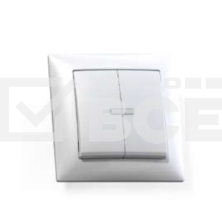 Выключатель 2-кл. СП Селена 10А IP20 С510-397 с индик. бел. Кунцево 8104