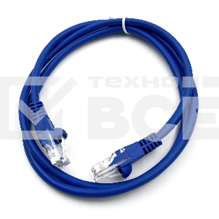 Патч-корд Buro cat5E molded 1м голубой RJ-45 (m)-RJ-45 (m)