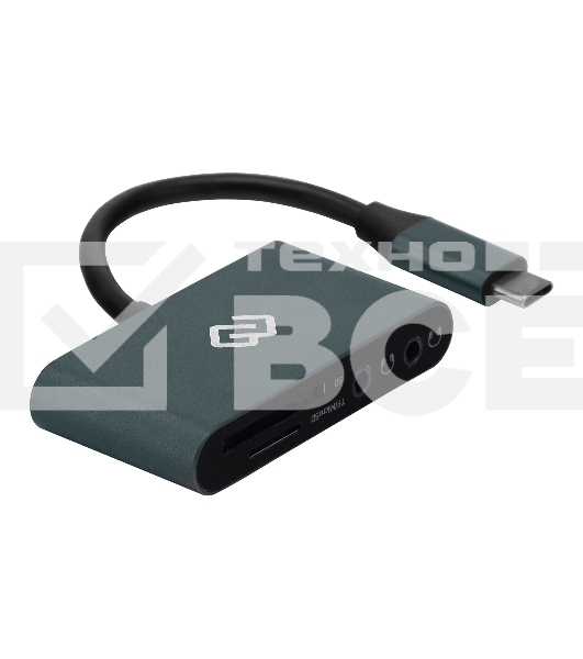 Устройство чтения карт памяти Type C Digma CR-СA2512-G темно-серый