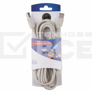 Шнур  шт. USB-А - шт. USB-B  3M  REXANT