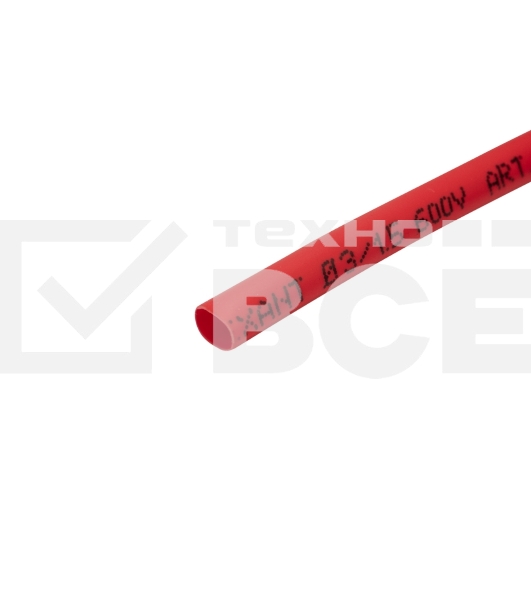 Трубка термоусаживаемая Rexant 3.0/1.5мм красн. ролик 2.44м