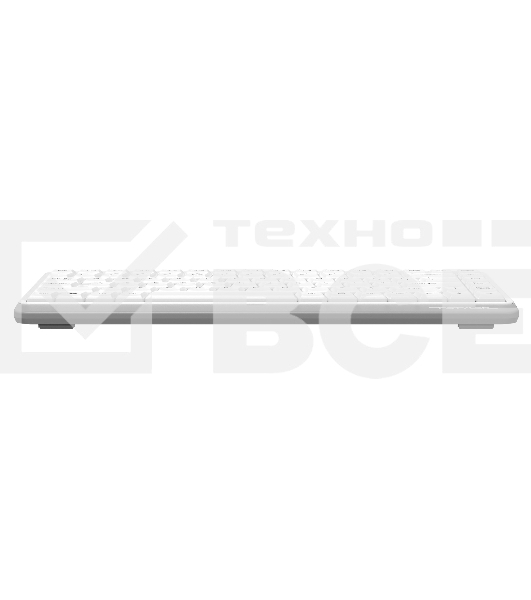 Клавиатура проводная A4Tech Fstyler FKS11, USB, белый/серый