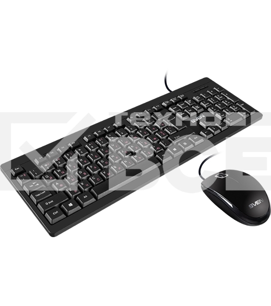 Комплект клавиатура + мышь SVEN KB-S320C клавиатура и мышь черные (USB, 105 кл, 4 кнопки, 1000 dpi)