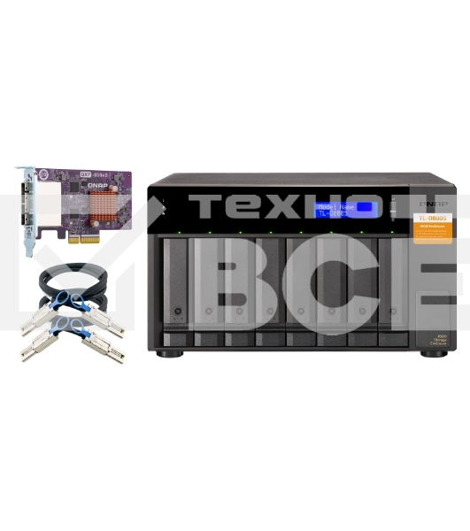 Полка расширения сетевого хранилища без дисков SMB QNAP TL-D800S SATA expansion enclosure, 8-tray 3,5