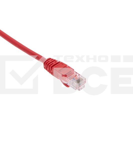 Патч-корд U/UTP, CAT 5e, RJ45-RJ45, 26AWG, ZH нг(А)-HF, красный, 0,3м Rexant