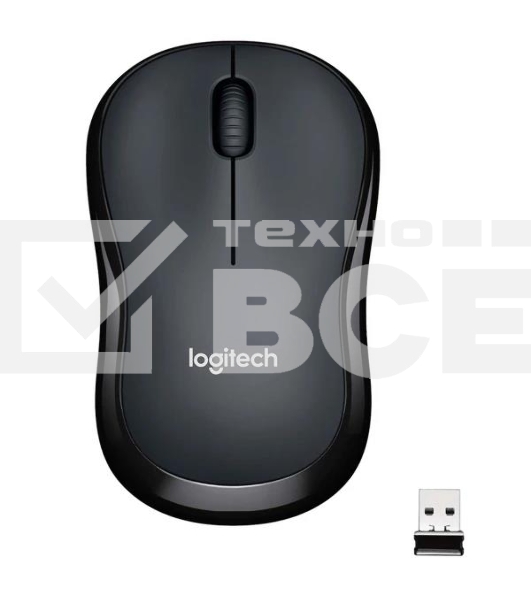 Мышь беспроводная Logitech M220 SILENT черный, 1000 dpi, радиоканал, USB, кнопки - 3