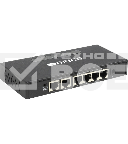 Неуправляемый PoE-коммутатор ORIGO OS1206P/60W/A1A 4x100Base-TX PoE+, 2x100Base-TX, PoE-бюджет 60 Вт, корпус металл
