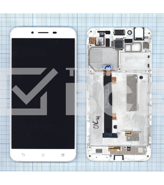 Дисплей для Asus ZenFone 3 Max ZC553KL белый с рамкой