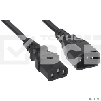 Кабель питания Filum ПВС-АП 3x1.0 С13 - C14, 220/250В, 10А, чёрный, 3м [FL-PC-C13/C14-C-3.0-BK], фото 1