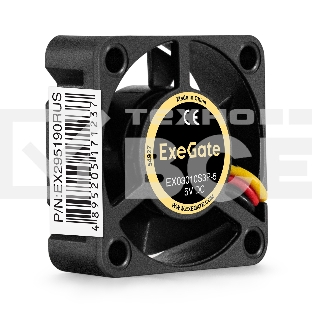 Вентилятор для корпуса ExeGate EX03010S2P-5 черный, 30 мм, 9000 об/мин, 25 дБ, 3 pin