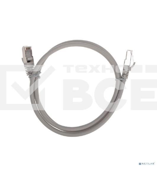 Патч-корд F/UTP REXANT категория 6, RJ45-RJ45, экранированный, 26AWG, LSZH, серый, 1 м