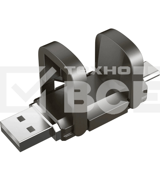 Флешка USB Dahua S809 (DHI-USB-S809-32-256Gb), 256Gb, USB 3.2 Type-A/USB Type-C, R/W 520/460, серый