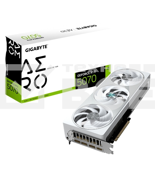 Видеокарта Gigabyte PCI-E GV-N5070AERO OC-12GD 1.0 NVIDIA GeForce RTX 5070 12Gb 192bit GDDR7 2805/28000 HDMIx1 DPx3 HDCP Ret