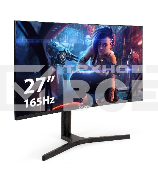 Монитор 27' ExeGate Combat EV2707C VA 1920x1080, 165 Гц, 1 мс, 16:9, 250 кд/м2, 1xHDMI, 1xDP, USB, 1x3.5 мм, черный