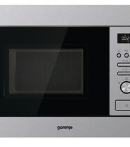 Встраиваемая микроволновая печь Gorenje BM201AG1X нержавеющая сталь, 20 л, 800 Вт, переключатели - поворотный механизм/кнопки